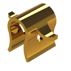 Clip van goudlegering (LV-OR) met laterale retentie incl. spacer 3,50 mm (20+20 stuks)